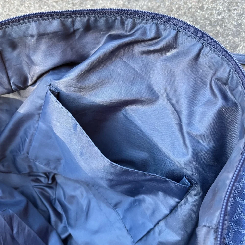 Tommy Hilfiger Blue and Red Duffel Bag with Sporty Design